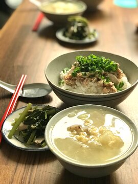 Ji Rou Fan and Chicken Paitan Soup, Taiwanese Food