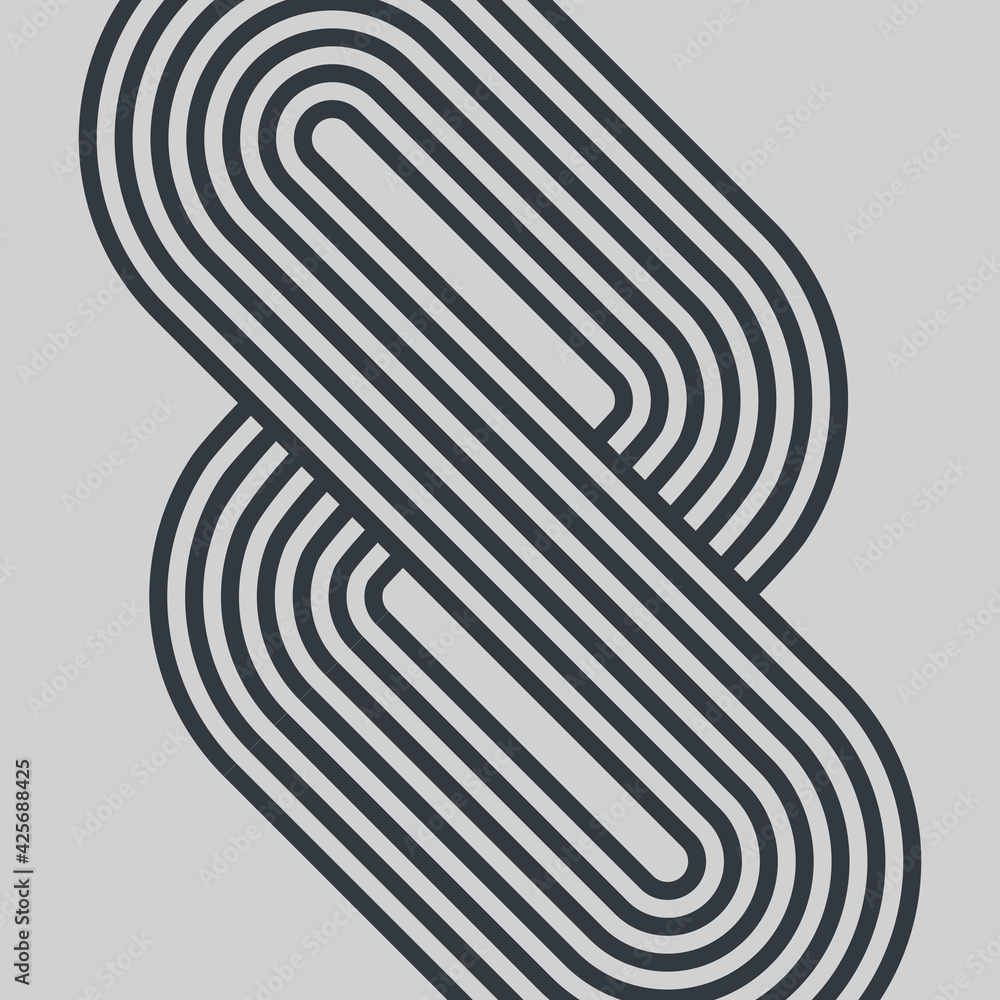 Poster minimalistic style. abstract modern geometric background with lines.