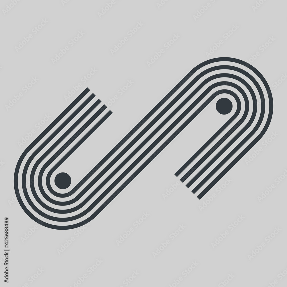Poster minimalistic style. abstract modern geometric background with lines.