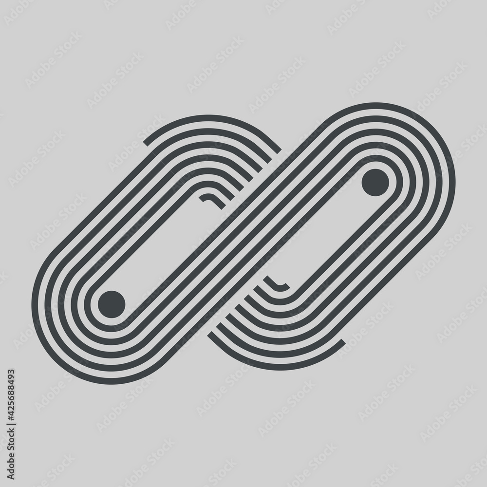 Aufkleber minimalistic style. abstract modern geometric background with lines.