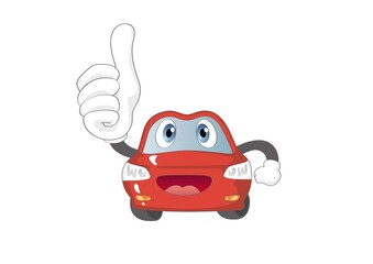 擬人化したクルマのイラスト