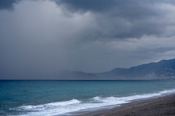 storm over the sea