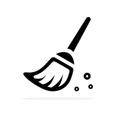broom icon. Vector concept illustration for design