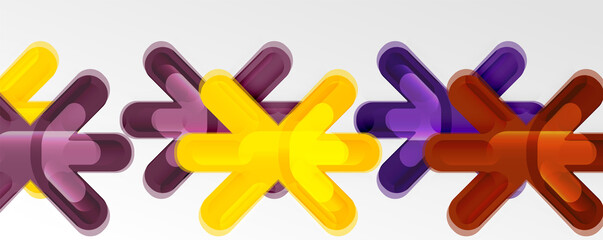 Abstract glossy crosses background for business or technology presentations, internet posters or web brochure covers