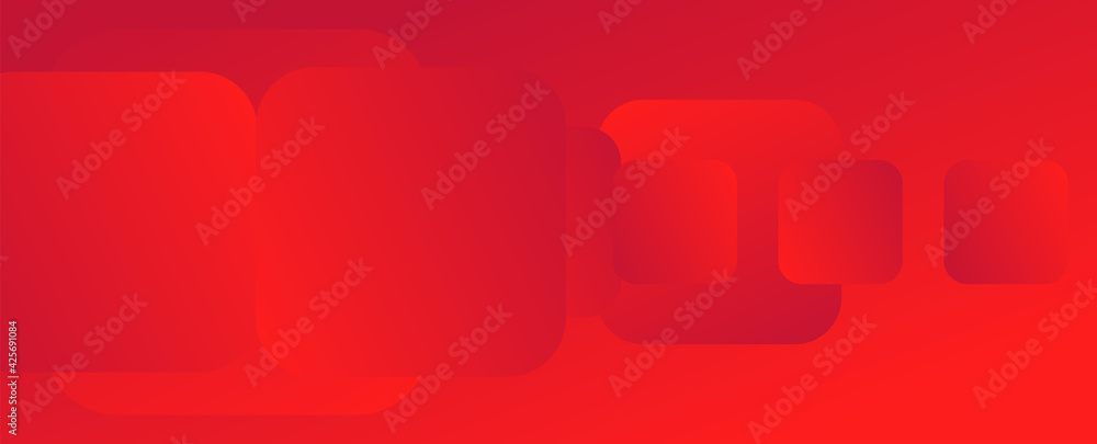 Aufkleber Square shapes composition geometric abstract background. 3D shadow effects and fluid gradients. Modern overlapping forms