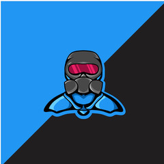 Mascot logo mask man