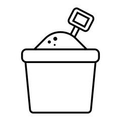 bucket of sand icon vector