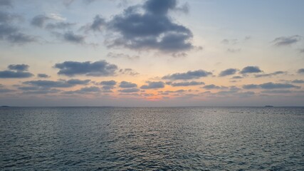 Sunset sky in the maldives