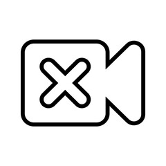 Fototapeta premium no video icon vector