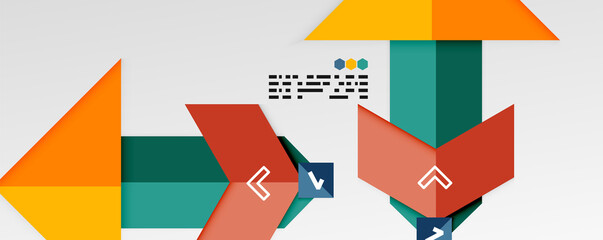 Shiny color triangles and geometric shapes vector abstract background