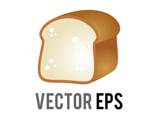 Vector loaf of white or wheat bread icon