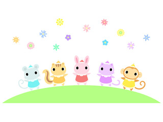 子供向け　かわいい動物キャラクター2