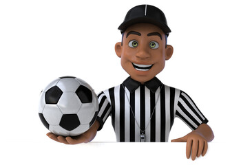 Fun 3D Illustration of an american Referee
