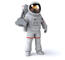 Fun astronaut - 3D Illustration