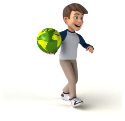 3D cartoon character fun teenager