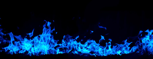 An image of a blue flame burning vigorously