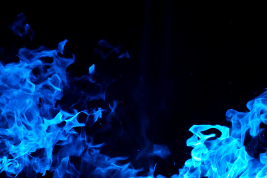 An image of a blue flame burning vigorously