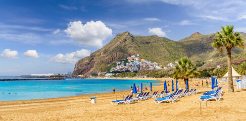 Landscape with Las teresitas beach, Tenerife, Canary Islands, Spain