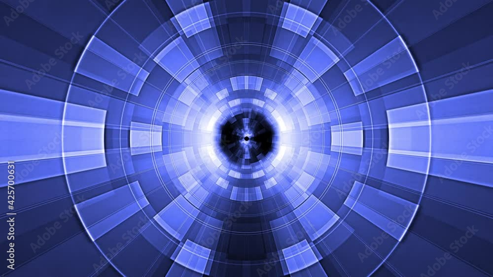 Poster neon blue futuristic symmetrical interface pattern. glowing hi technology texture abstract motion ba