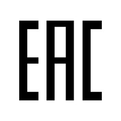 EAC logo icon. Aurasian conformity made symbol. Kazakhstan mark eurasian union EAC design pictogram