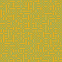 Abstract Geometric Pattern generative computational art illustration