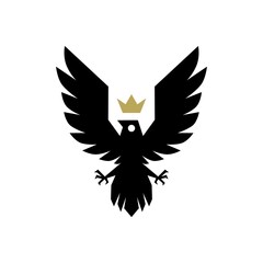 bird crown logo vector icon illustration