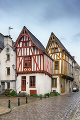 Street in Noyers, Yonne, France