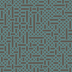 Abstract Geometric Pattern generative computational art illustration