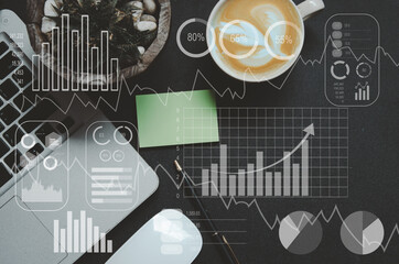 Investors analyze stock market reports and financial dashboards with business intelligence....