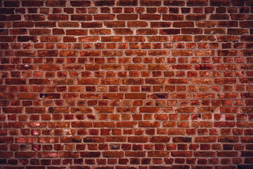 Naklejka na ściany i meble Exterior factory brown brick wall texture background