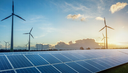 Solar und Windenergie Erneuerbare Energie