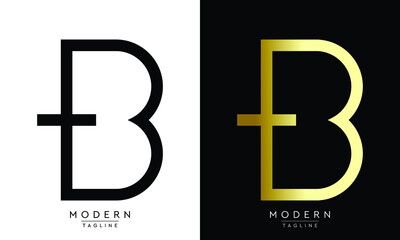 Obraz premium Modern BE or EB Alphabet Abstract Letter Logo Design. Initial BE Vector