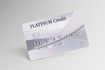 Platinum credit card mockup money and banking