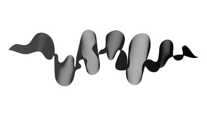 Abstract backdrop with wave gradient lines