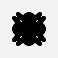 Rorschach Ink Blot flat background. Simple style Rorschach test  symbol. Logo design element. T-shirt printing. Vector for sticker.