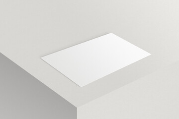 Blank customized white business card