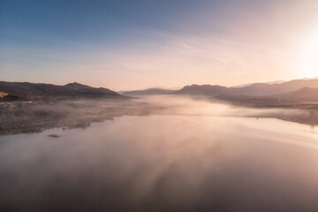 Sunrise at Lac de Codole in Corsica