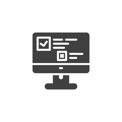 Online review, feedback vector icon