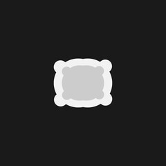  Pillow flat icon. Simple style bed room symbol. Logo design element. T-shirt printing. Vector for sticker.