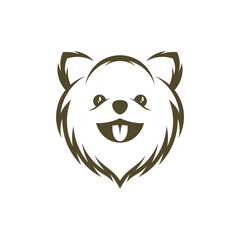 Baby dog logo design vector illustration, Creative Dog logo design concept template, symbols icons