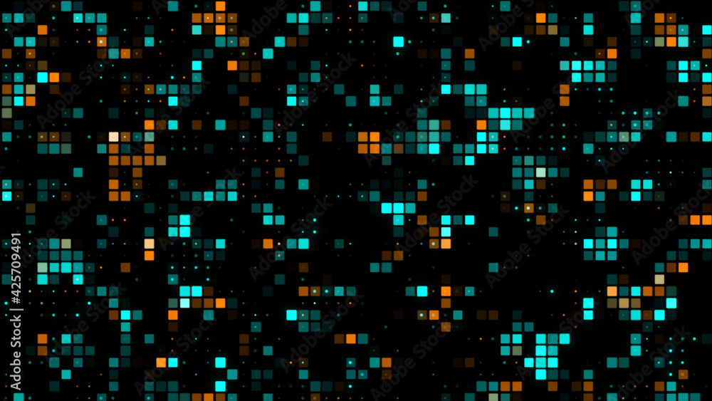Poster technology geometric abstract background. 3d rendering
