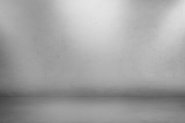 Gray 3D product backdrop in loft style with shadow