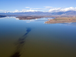 Aerial view of Koprinka Reservoir, Bulgaria