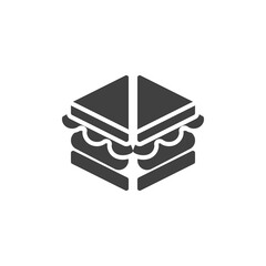 Triangle sandwich vector icon
