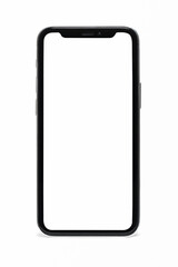 Smartphone with blank white screen innovative future technology