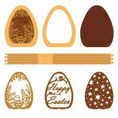 Plywood cut drawing 3 mm. Easter decoration no.3