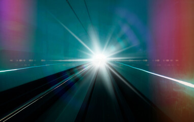 Photo with white sunburst sparkling lens flare