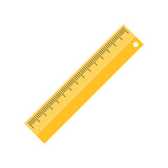Ruler flat isolated icon. Rule measure length scale meter illustration