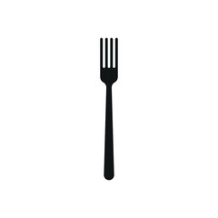 Fork glyph icon and cutlery concept