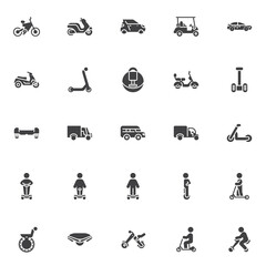 Electric transport vector icons set © alekseyvanin